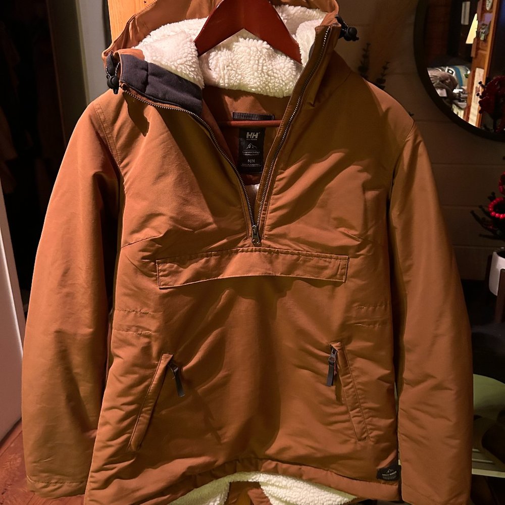 Helly Hansen Women's Brown Pullover Ski Jacket with Sherpa Lining